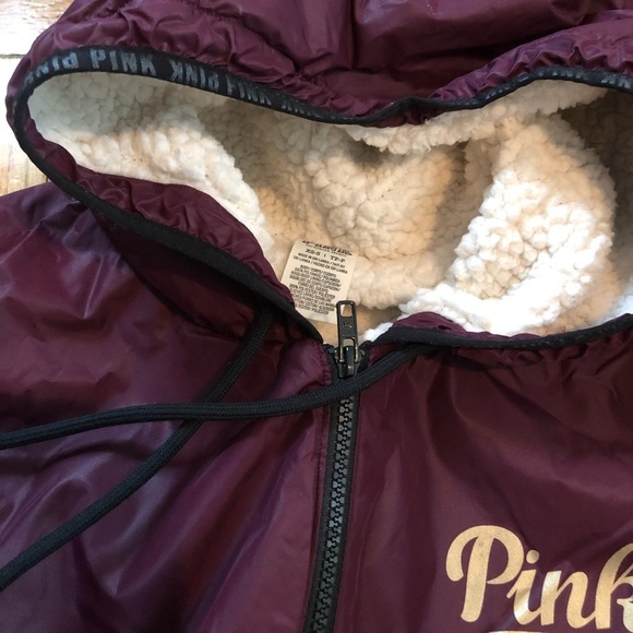 Victoria’s Secret PINK Sherpa anorak rain jacket size small - Picture 4 of 8